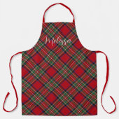 Tablier Clan rustique rouge et vert plaid Stewart Tartan (Recto)