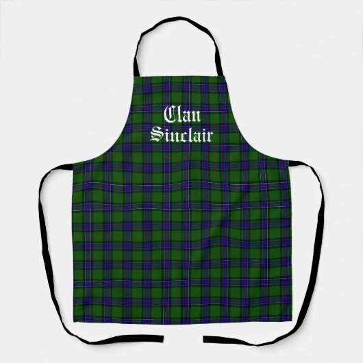 Tablier Clan Sinclair Tartan personnalisable (Recto)