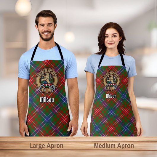 Tablier Clan Wilson Crest sur Tartan moderne