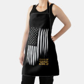 Tablier Classe De 2025 Senior American Flag Graduation (Insitu)