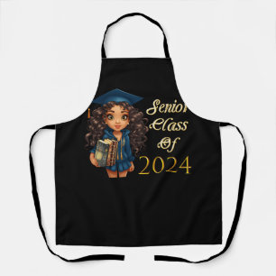 Tablier Classe Supérieure De 2024 Black Girl Graduation Af