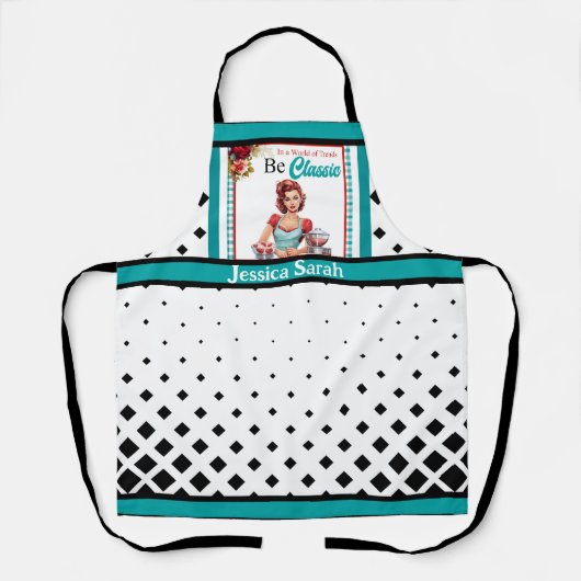 Tablier Classic Blue Pinup_ Be Classic (Recto)