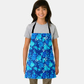 Tablier Classic Blue Rose Flowers Pattern-87600 (Insitu)