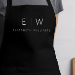 Tablier Classic Élégant Moderne Minimaliste Nom Monogramme<br><div class="desc">Appréciez votre expérience culinaire grâce à notre Apron de Cuisine Monogramme minimaliste Moderne Classique. Cette cuisine indispensable allie élégance intemporelle et minimalisme contemporain. Conçu avec précision, cet tablier n'est pas seulement un accessoire pratique, mais aussi un énoncé de style personnel. Le monogramme personnalisable et l'option de nom vous permettent d'imprégner...</div>