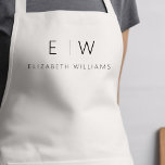 Tablier Classic Elegant Neutral Minimaliste Nom Monogramme<br><div class="desc">Appréciez votre expérience culinaire grâce à notre Apron de Cuisine Monogramme minimaliste Moderne Classique. Cette cuisine indispensable allie élégance intemporelle et minimalisme contemporain. Conçu avec précision, cet tablier n'est pas seulement un accessoire pratique, mais aussi un énoncé de style personnel. Le monogramme personnalisable et l'option de nom vous permettent d'imprégner...</div>
