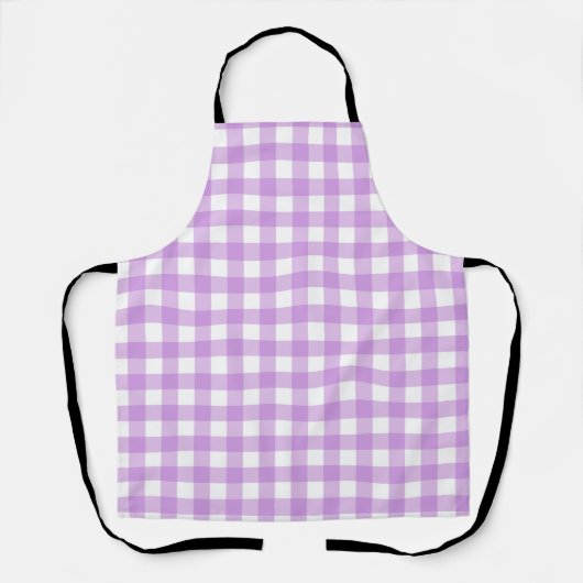 Tablier Classic En vichy Vérifier Plaid Motif Lilac (Recto)