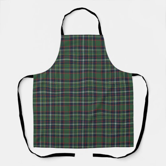 Tablier Classic Green and Red Tartan Plaid Pattern (Recto)