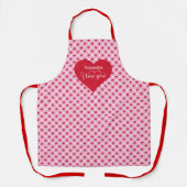 Tablier Classic Love Hearts Personalized Valentine Cooking (Recto)