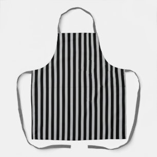 Tablier Classic moderne gris foncé et noir en bande vertic