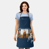 Tablier Classic Navy Blue Photo Chef Apron (Porté)