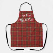 Tablier Classic Plaid Merry Christmas Festive - (Recto)