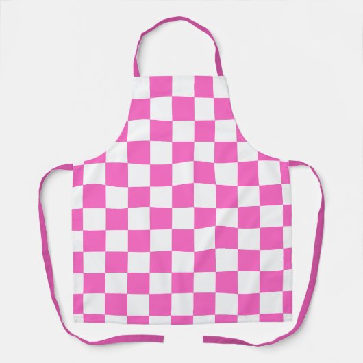 Tablier Classic visual pink checkerboard  (Recto)