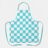 Tablier Classic visual turquoise blue checkerboard  (Recto)