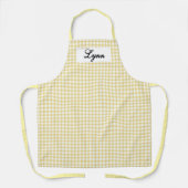 Tablier Classic Yellow & White Gingham | Personalized Name (Recto)