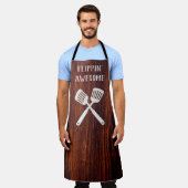 Tablier classique Dark Mahogany grain de bois Flippin’ gén (Porté)