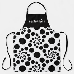 Tablier Classique noir blanc Motif élégant moderne