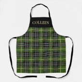 Tablier Classique Rustique Tartan Vert Plaid Noël (Recto)