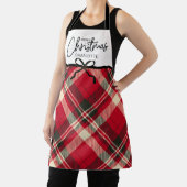 Tablier classique Tartan Plaid Joyeux Noël Custom  (Insitu)