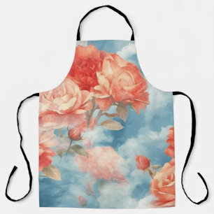 Tablier Classiques - Roses roses et rouges angéliques dans