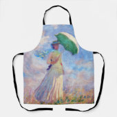 Tablier Claude Monet - Femme avec un parasol face à droite (Recto)