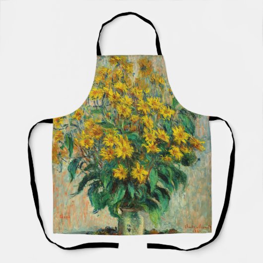 Tablier Claude Monet - Fleurs d'artichauts de Jérusalem (Recto)