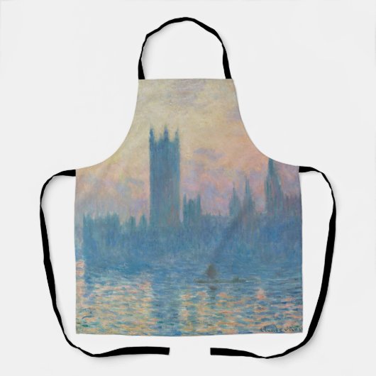 Tablier Claude Monet Les maisons du Parlement Coucher de s (Recto)