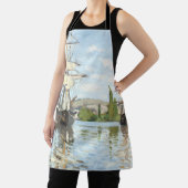 Tablier Claude Monet. Navires à cheval sur la Seine à Roue (Insitu)
