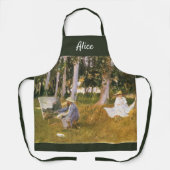 Tablier Claude Monet Painting, Edge of a Wood par Sargent (Recto)