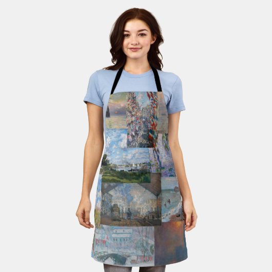 Tablier Claude Monet - Patchwork de chefs-d'oeuvre (Porté)