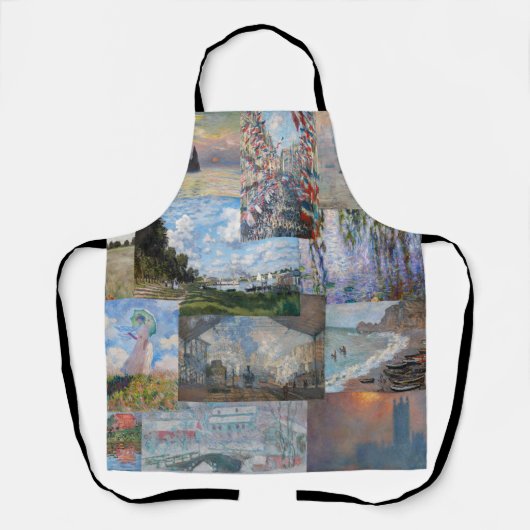Tablier Claude Monet - Patchwork de chefs-d'oeuvre (Recto)