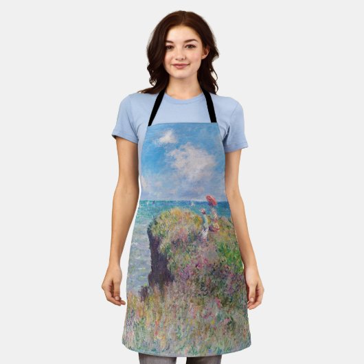 Tablier Claude Monet - Promenade Cliff à Pourville (Porté)