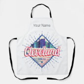 Tablier Cleveland Ohio États-Unis Skyline Vintage USA (Recto)