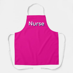 Tablier Clinique Nurse Logo Hôpital Soins à domicile Rose 