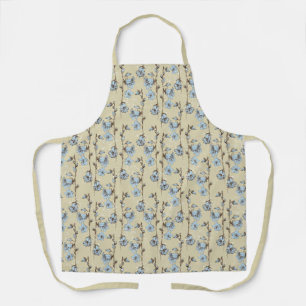 Tablier Cloches bleues de style rétro
