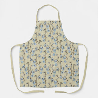 Tablier Cloches bleues de style rétro