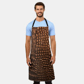 Tablier Closeup : crocodile texture cuir. (Porté)