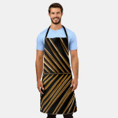 Tablier Closeup doré en feuille de palmier sur abstrait  (Porté)