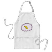 Tablier Cloud rose Boulon de foudre jaune Adulte Apron (Devant)