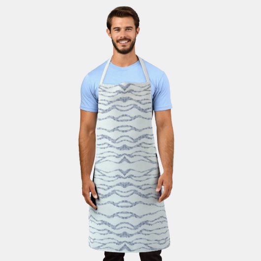 Tablier Cloudy Grey Zebra Eraser Scratch Art (Porté)