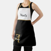 Tablier Clous noirs et blancs par nom Personnalisé (Insitu)