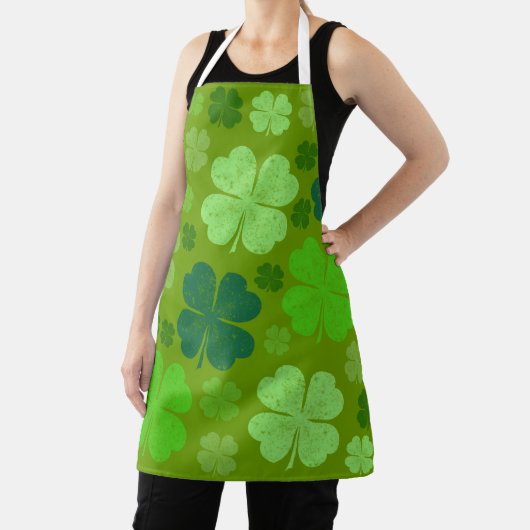 Tablier Clovers verts, Lucky Clovers, Saint Patrick's Day (Insitu)