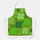 Tablier Clovers verts, Lucky Clovers, Saint Patrick's Day (Recto)