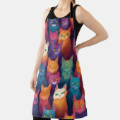 Tablier Clowder de chats colorés (Insitu)