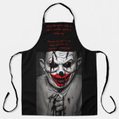 Tablier Clown souriant et citation (Recto)