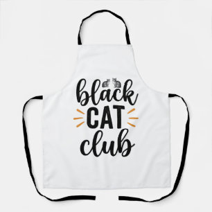 Tablier Club Chat Noir Design Vectoriel Amateur de Chat Vi
