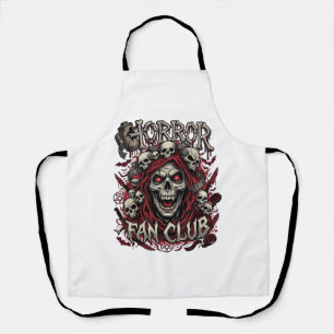 Tablier Club de fans d'horreur Halloween Crâne hurlant Cap