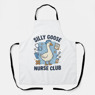 Tablier Club de l'infirmière oie idiote Création vectoriel