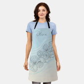 Tablier Coastal Seashell Line Art (Porté)