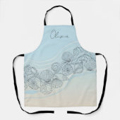 Tablier Coastal Seashell Line Art (Recto)