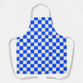 Tablier Cobalt and cream checkerboard pattern (Recto)